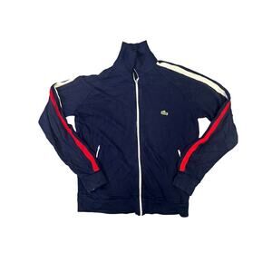 Vintage Lacoste IZod Retro Stripe Track Jacket, Men’s S, Women’s Med,‎ 1970s